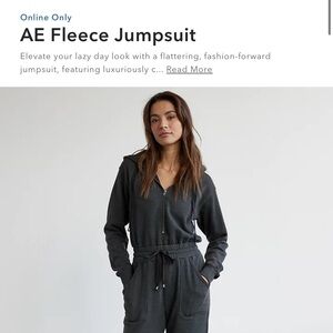 American Eagle Fleece Jumpsuit